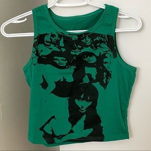 y2k graphic tank top